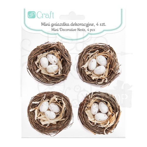 Mini gniazdka dekoracyjne 5.5cm 4szt DPWL-011 dpCraft
