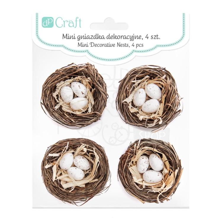 Mini gniazdka dekoracyjne 5.5cm 4szt DPWL-011 dpCraft