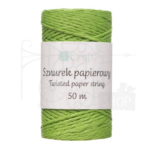 Sznurek papierowy skręcany zielony 50m DPSZ-022 dpCraft