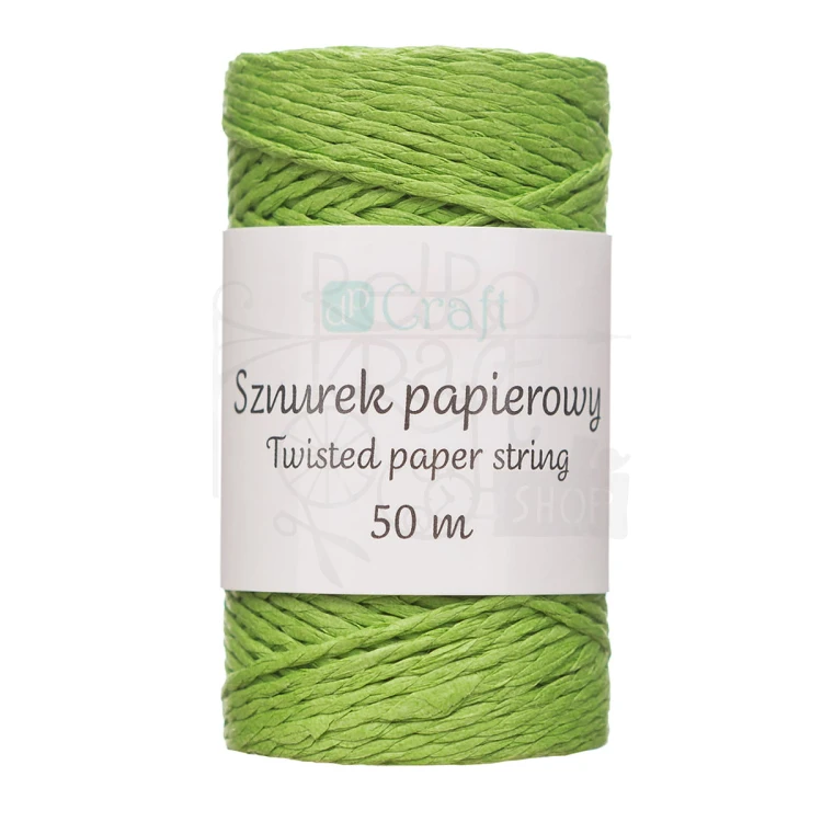Sznurek papierowy skręcany zielony 50m DPSZ-022 dpCraft