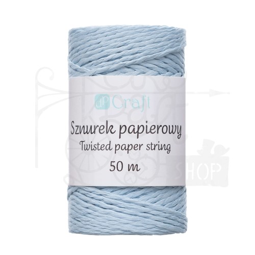 Sznurek papierowy skręcany niebieski 50m DPSZ-020 dpCraft