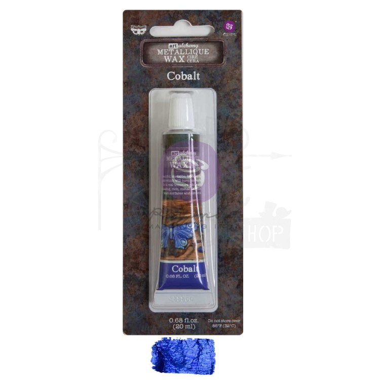 Wosk metaliczny Cobalt Finnabair Art Alchemy Metallique Wax 20ml 969790 Prima