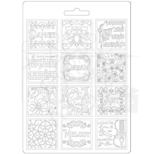 Foremka do odlewów A5 Passion Muzyczny patchwork K3PTA576 Stamperia