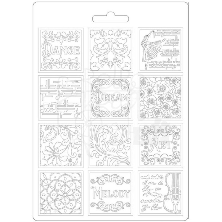 Foremka do odlewów A5 Passion Muzyczny patchwork K3PTA576 Stamperia