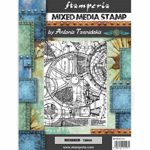 Stempel gumowy kauczukowy 15x20cm Sir Vagabond Mechanizm WTKAT14 Stamperia