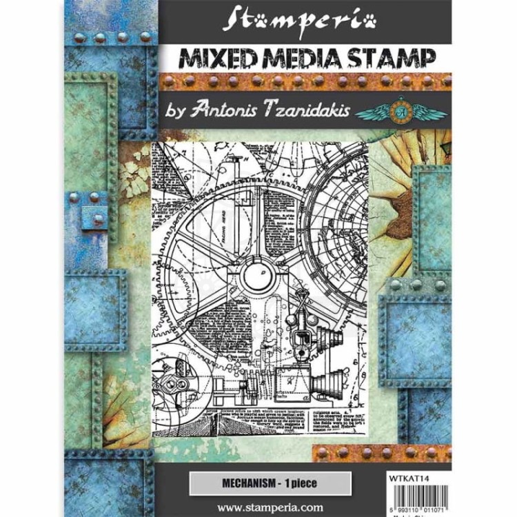 Stempel gumowy kauczukowy 15x20cm Sir Vagabond Mechanizm WTKAT14 Stamperia