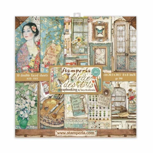 Zestaw papierów do scrapbookingu 20x20 Atelier des Arts SBBS33 Stamperia