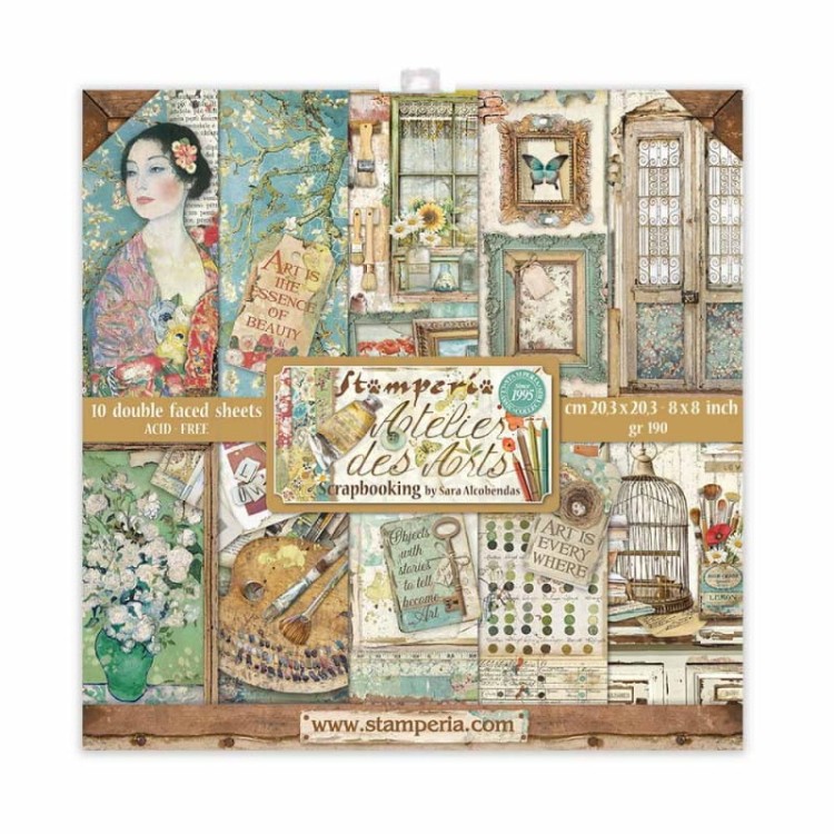 Zestaw papierów do scrapbookingu 20x20 Atelier des Arts SBBS33 Stamperia