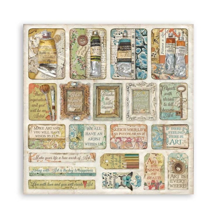 Zestaw papierów do scrapbookingu 20x20 Atelier des Arts SBBS33 Stamperia