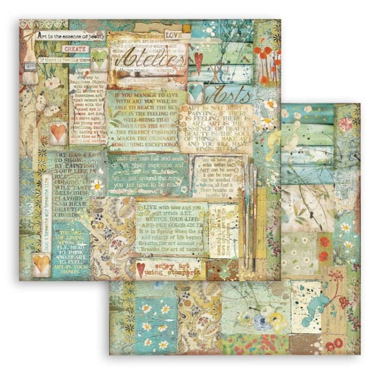 Zestaw papierów do scrapbookingu 20x20 Atelier des Arts SBBS33 Stamperia