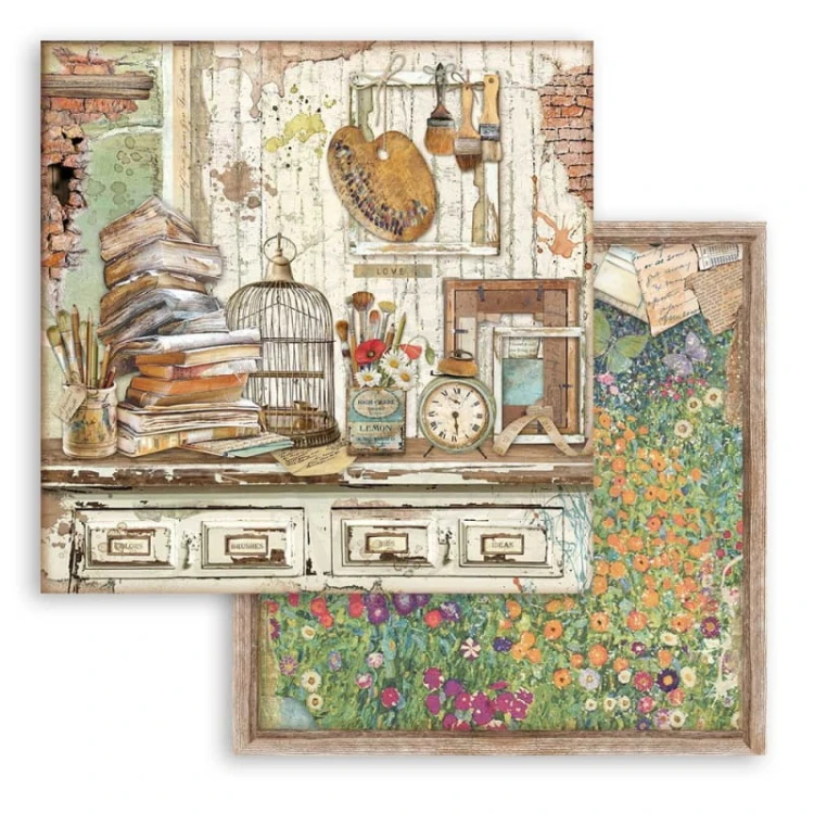 Zestaw papierów do scrapbookingu 20x20 Atelier des Arts SBBS33 Stamperia
