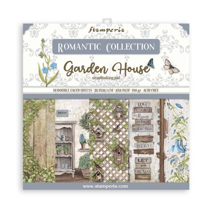 Zestaw papierów do scrapbookingu 20x20 Garden House SBBS54 Stamperia