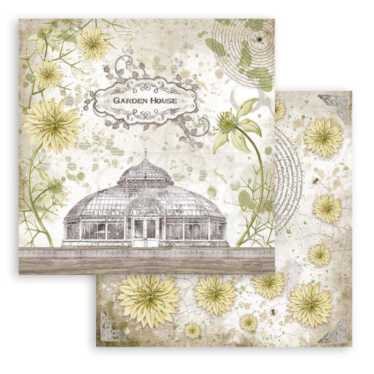 Zestaw papierów do scrapbookingu 20x20 Garden House SBBS54 Stamperia