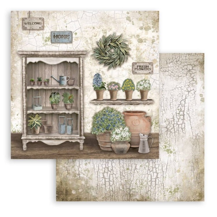 Zestaw papierów do scrapbookingu 20x20 Garden House SBBS54 Stamperia