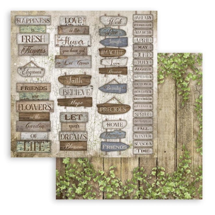 Zestaw papierów do scrapbookingu 20x20 Garden House SBBS54 Stamperia