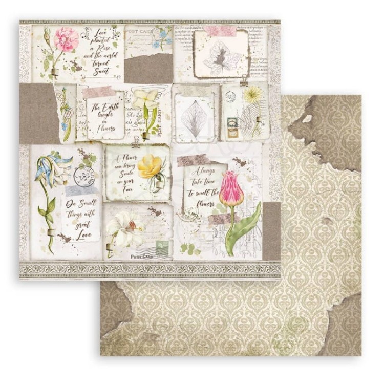 Zestaw papierów do scrapbookingu 20x20 Garden House SBBS54 Stamperia