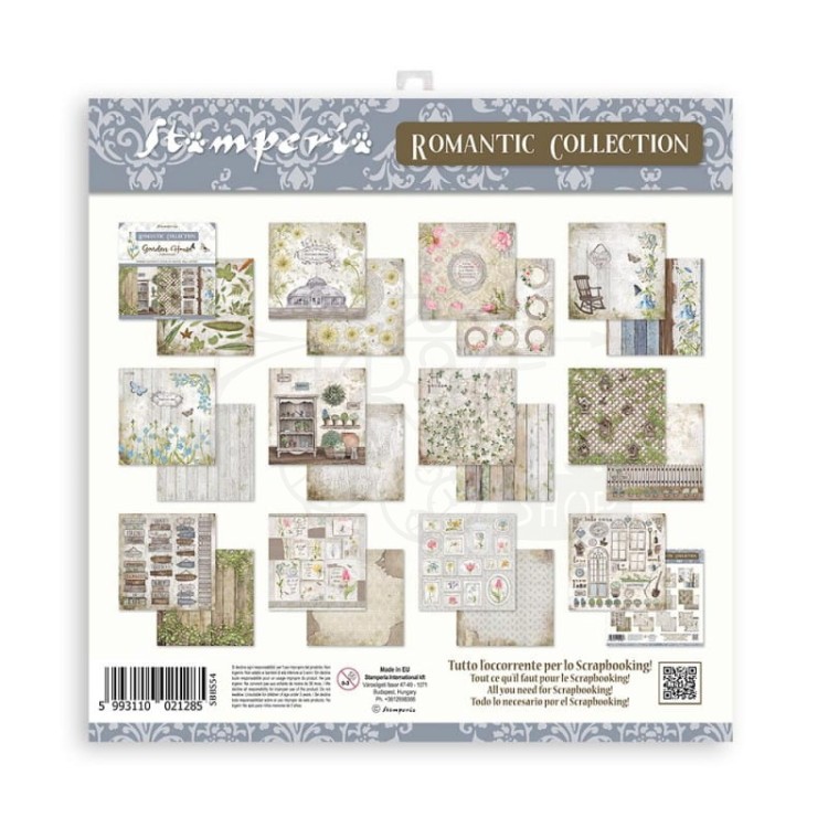 Zestaw papierów do scrapbookingu 20x20 Garden House SBBS54 Stamperia