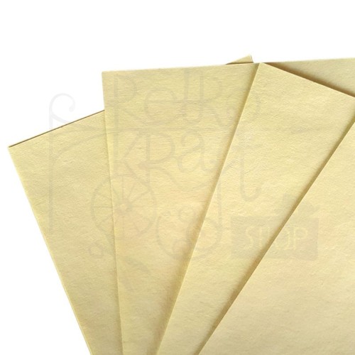 Papier czerpany A4 ecru - pastelowy żółty 150g