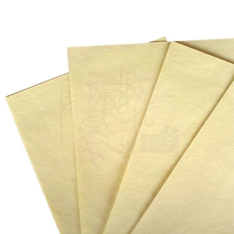 Papier czerpany A4 ecru - pastelowy żółty 300g