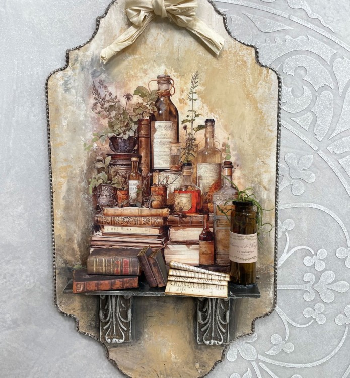 Papier do scrapbookingu A4 Okładki starych książek NPB055 LaBlanche