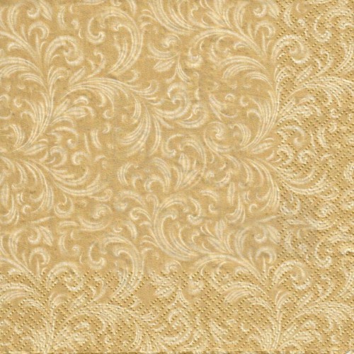 Serwetka 33x33 - Tło - ornamenty złote