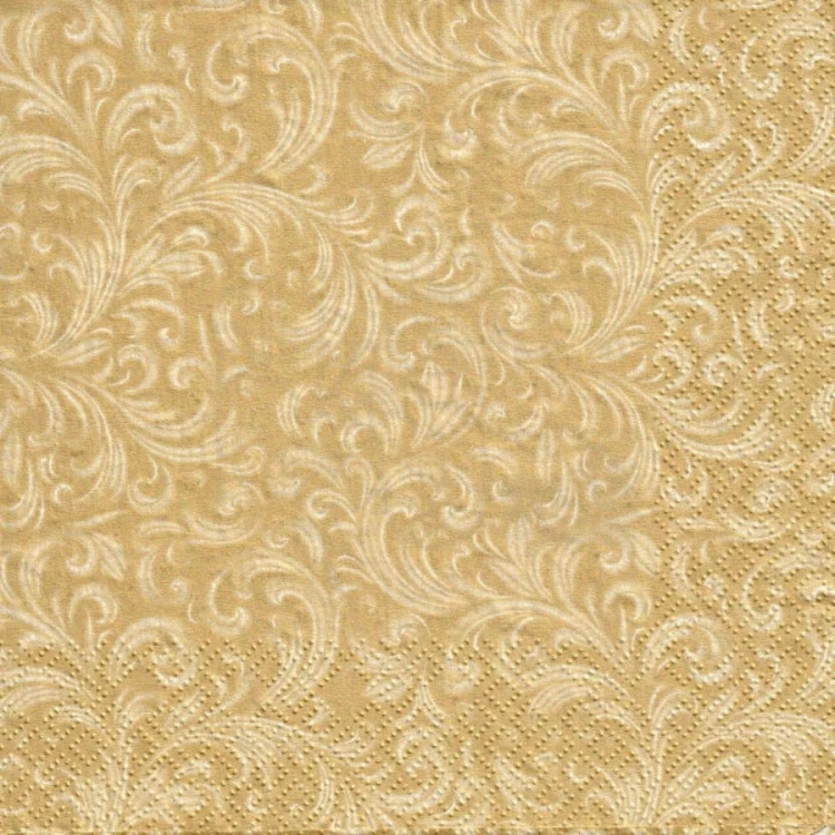 Serwetka 33x33 - Tło - ornamenty złote