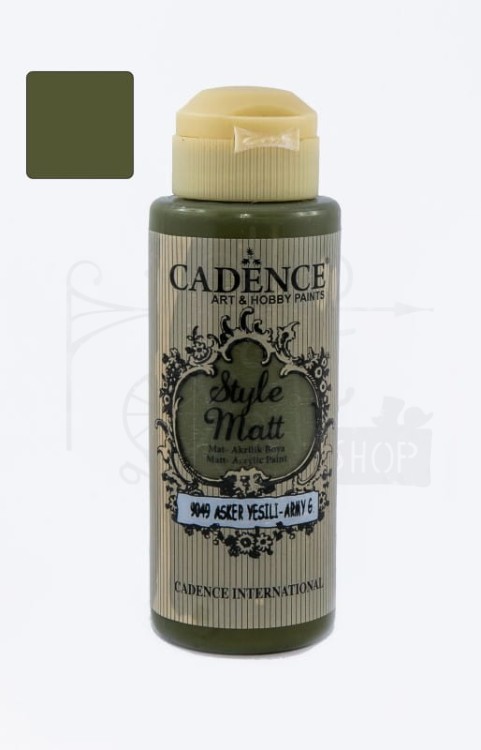 Farba akrylowa matowa Style Matt wojskowa zieleń 120ml S9049 Cadence