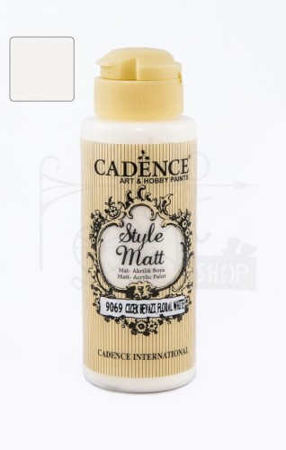 Farba akrylowa matowa Style Matt kwiatowy biały 120ml S9069 Cadence