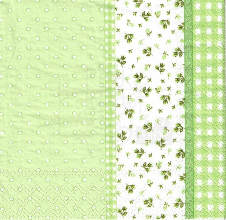 Serwetka 33x33 - Zielone motywy