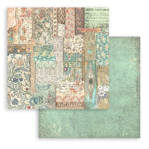 Zestaw papierów do scrapbookingu 20x20 Brocante Antiques Backgrounds Tła SBBS102 Stamperia
