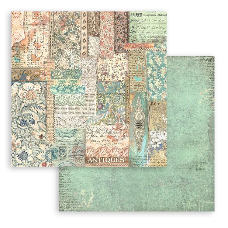 Zestaw papierów do scrapbookingu 20x20 Brocante Antiques Backgrounds Tła SBBS102 Stamperia