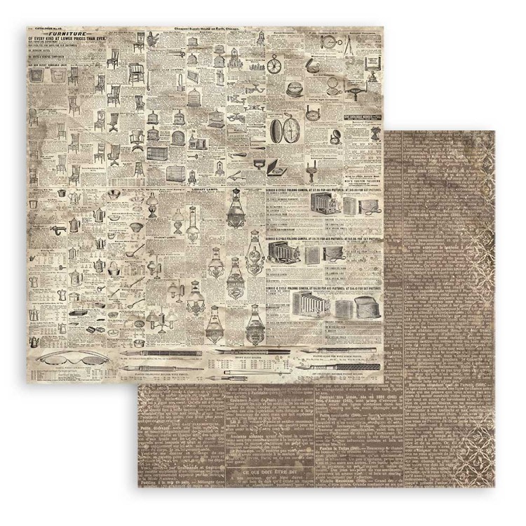 Zestaw papierów do scrapbookingu 20x20 Brocante Antiques Backgrounds Tła SBBS102 Stamperia