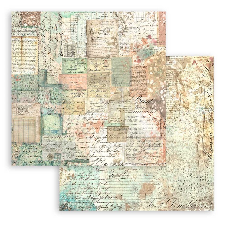 Zestaw papierów do scrapbookingu 20x20 Brocante Antiques Backgrounds Tła SBBS102 Stamperia