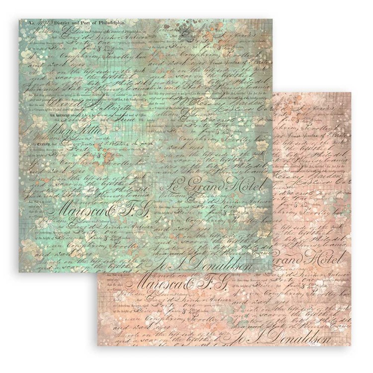 Zestaw papierów do scrapbookingu 20x20 Brocante Antiques Backgrounds Tła SBBS102 Stamperia