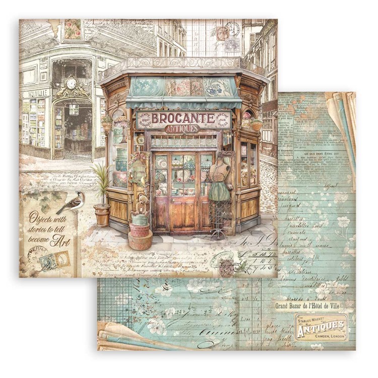 Zestaw papierów do scrapbookingu 20x20 Brocante Antiques SBBS100 Stamperia
