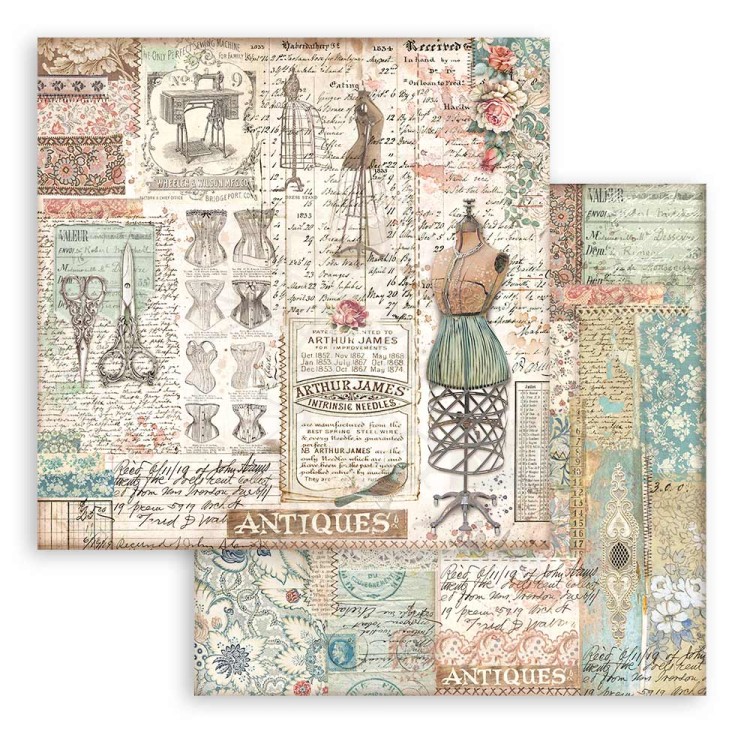 Zestaw papierów do scrapbookingu 20x20 Brocante Antiques SBBS100 Stamperia