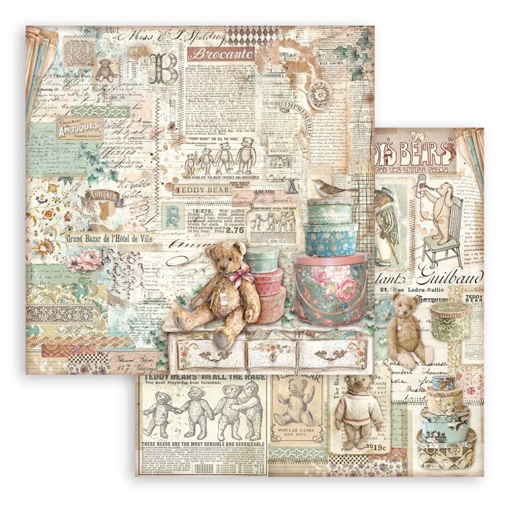 Zestaw papierów do scrapbookingu 20x20 Brocante Antiques SBBS100 Stamperia