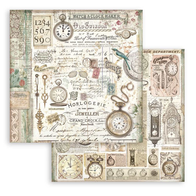 Zestaw papierów do scrapbookingu 20x20 Brocante Antiques SBBS100 Stamperia