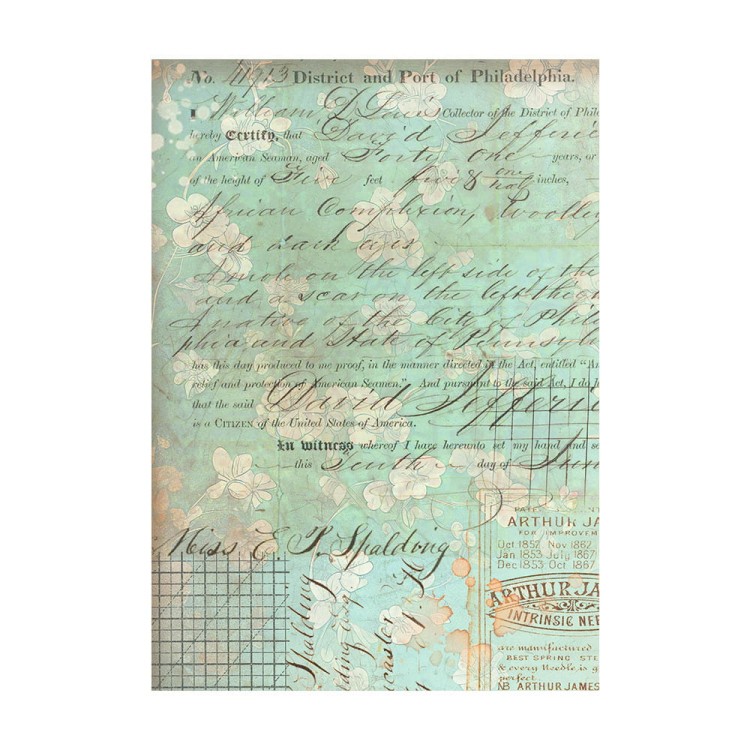 Papier ryżowy A6 Brocante Antiques Backgrounds tła 8szt DFSAK6018 Stamperia