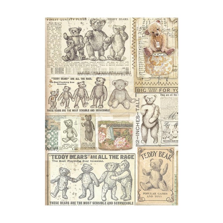 Papier ryżowy A6 Brocante Antiques Backgrounds tła 8szt DFSAK6018 Stamperia