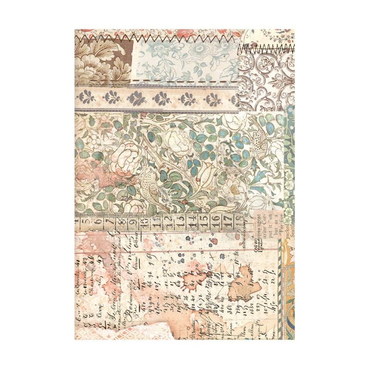 Papier ryżowy A6 Brocante Antiques Backgrounds tła 8szt DFSAK6018 Stamperia