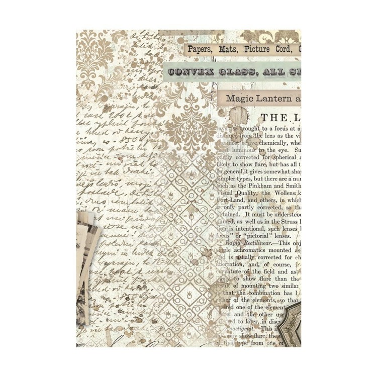 Papier ryżowy A6 Brocante Antiques Backgrounds tła 8szt DFSAK6018 Stamperia