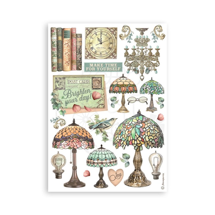 Papier washi A5 Brocante Antiques 8szt SBW05 Stamperia