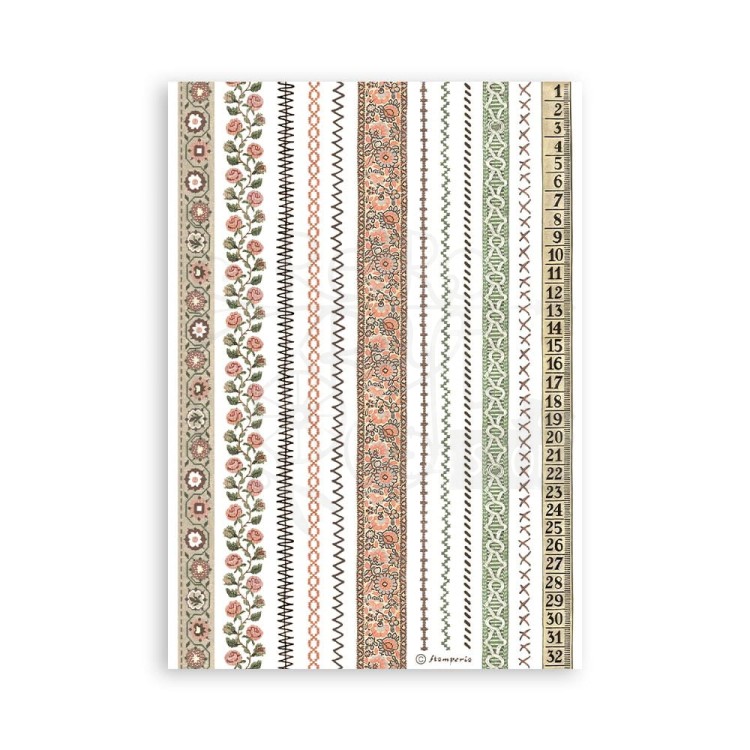 Papier washi A5 Brocante Antiques 8szt SBW05 Stamperia