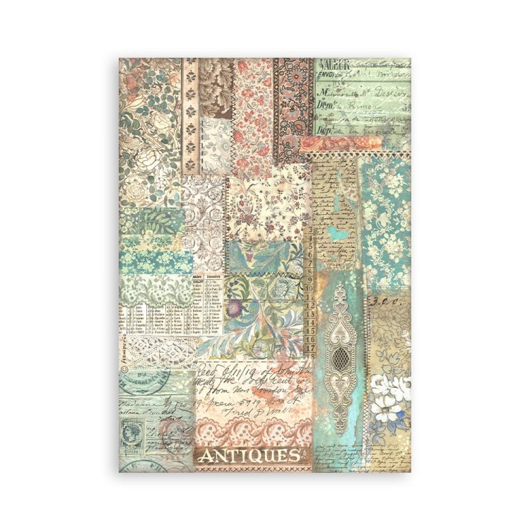 Papier washi A5 Brocante Antiques 8szt SBW05 Stamperia