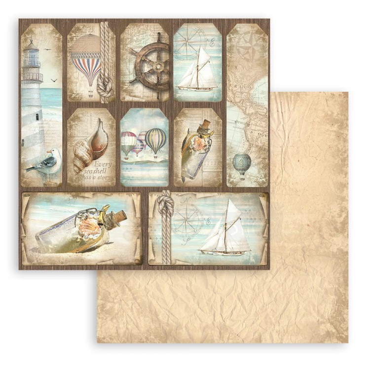 Zestaw papierów do scrapbookingu 20x20 Sea Land SBBS101 Stamperia