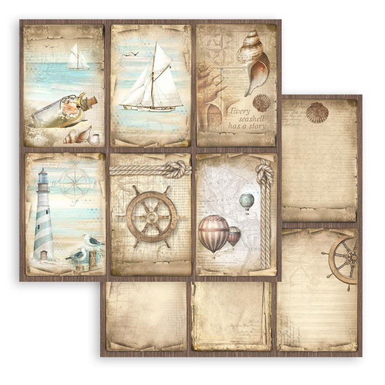 Zestaw papierów do scrapbookingu 20x20 Sea Land SBBS101 Stamperia
