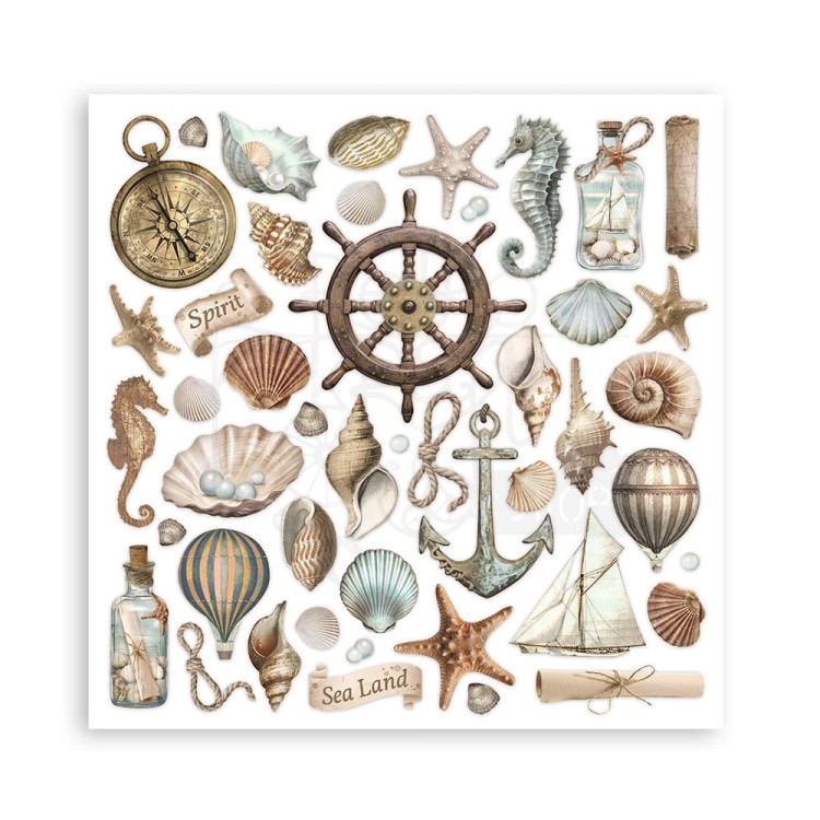 Zestaw papierów do scrapbookingu 20x20 Sea Land SBBS101 Stamperia