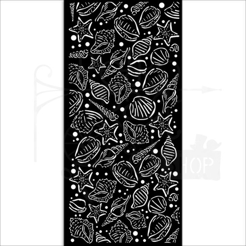 Szablon maska 12x25cm Sea Land Muszle KSTDL90 Stamperia
