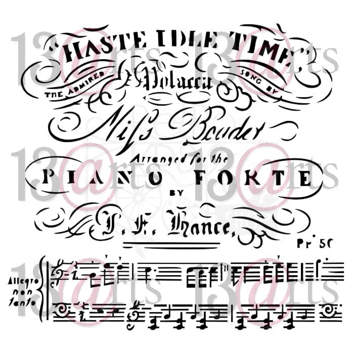 Szablon maska 15x15 Piano Forte ARTBIT14 13arts